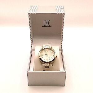 Womens INC International Concepts Faux Mother Of Pearl Watch